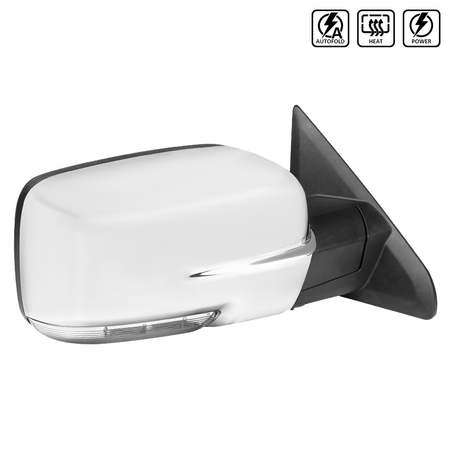 SPEC-D TUNING Dodge Ram Right Towing Mirror Power Heated- Chrome 13-19 RMV-RAM13CHP-AT-FS-R